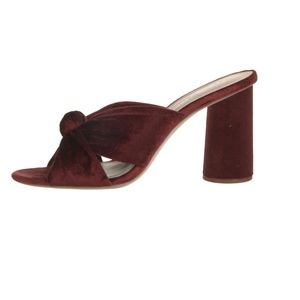 Loeffler Randall Burgundy Velvet Slides